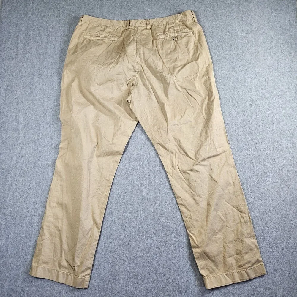 J Crew Stretch Chino Pants Mens 36x30 Brown Cotton Casual Office Work Khaki